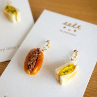 【香港茶餐廳系列】蛋治．手工耳環(⚠️預訂) Egg sandwich (⚠️Pre-order)