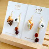 【Pastry & Cafe系列】牛角包與咖啡豆香．耳環(現貨) Croissant and coffee beans earrings