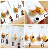 【Pastry & Cafe系列】牛角包與酥皮甜點．耳環(現貨) Croissant and Pastry earrings