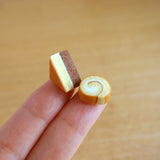 【香港系列.懷舊西餅】瑞士卷．耳環 Roll Cake earrings