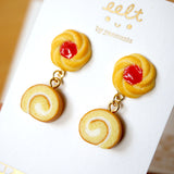 【香港系列.懷舊西餅】瑞士卷．耳環 Roll Cake earrings