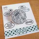 【文創精品系列】事頭婆2蚊雞襟章．2 dollars coin design Badge