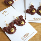 【可愛動物系列】小熊曲奇．耳環/髮夾 Doggie Cookie earrings/Hair Slides