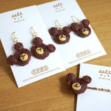 【可愛動物系列】小熊曲奇．耳環/髮夾 Doggie Cookie earrings/Hair Slides