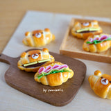 【烘焙店系列】美味的牛油卷三文治 butter roll sandwich. earring