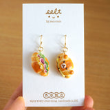 【烘焙店系列】美味的牛油卷三文治 butter roll sandwich. earring