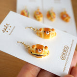 【烘焙店系列】美味的牛油卷三文治 butter roll sandwich. earring