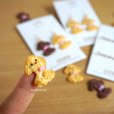 【可愛動物系列】小狗曲奇．耳環/髮夾 Doggie Cookie earrings/Hair Slides