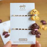 【可愛動物系列】小狗曲奇．耳環/髮夾 Doggie Cookie earrings/Hair Slides