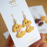 【可愛動物系列】小狗曲奇．耳環/髮夾 Doggie Cookie earrings/Hair Slides