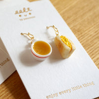 【香港茶餐廳系列】蛋治．手工耳環(⚠️預訂) Egg sandwich (⚠️Pre-order)