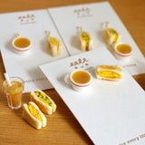 【香港茶餐廳系列】蛋治．手工耳環(⚠️預訂) Egg sandwich (⚠️Pre-order)