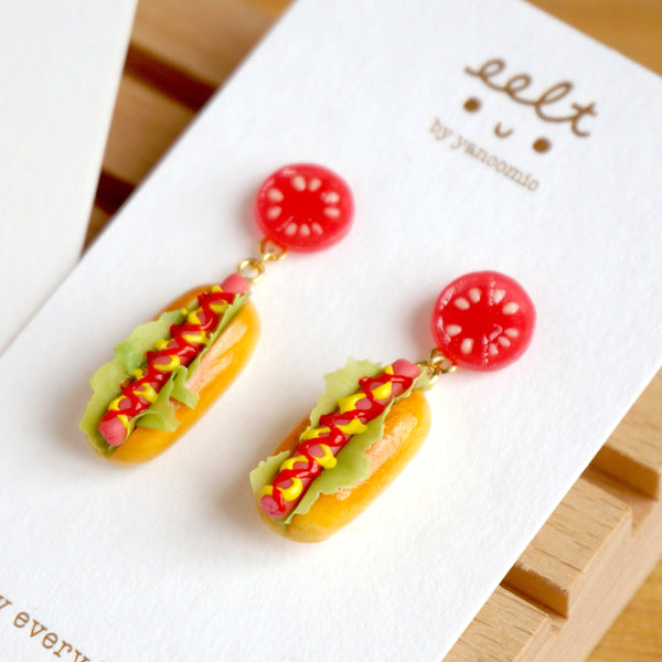 【美式系列】美式拼港式熱狗.耳環(現貨) HK and US style hot dog earring