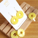 【香港地．童年系列】士多雪條櫃裡的冰菠蘿片．耳環 (預訂⚠️) Iced pineapple slice earrings (pre-order⚠️)