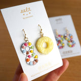 【香港地．童年系列】士多裡的眼鏡朱古力豆與冰菠蘿．耳環 Eyeglass Chocolate &Iced pineapple slice earrings