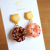 【美式系列】冬甩(甜甜圈).手工耳環 Donut earrings
