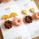 【美式系列】冬甩(甜甜圈).手工耳環 Donut earrings