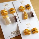 【美式系列】魚柳包+芝士漢堡．耳環 Filet-O-Fish & cheese burger earrings