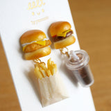 【美式系列】魚柳包+芝士漢堡．耳環 Filet-O-Fish & cheese burger earrings