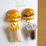 【美式系列】魚柳包+芝士漢堡．耳環 Filet-O-Fish & cheese burger earrings