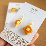 【香港茶餐廳系列】花生醬西多士．耳環 Peanut butter french toast earrings