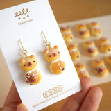 【冬日限定】小雪人麵包 snow man bun. earring