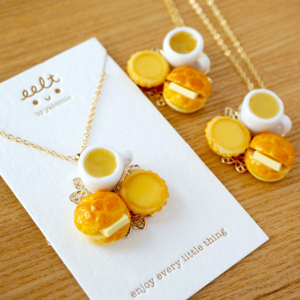 【香港茶餐廳系列】港式下午茶．頸鏈(⚠️預訂) HK style afternoon necklace (⚠️Pre-order)