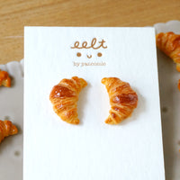 【牛角包系列】幸福的小牛角．耳環(現貨) little Croissant earrings