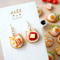 【貓咪吐司系列】手工耳環(現貨) Cat toast earrings