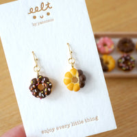 【Donut系列】迷你甜甜圈．手工耳環(現貨) Donut earring