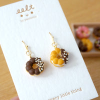 【Donut系列】迷你甜甜圈．手工耳環(現貨) Donut earring