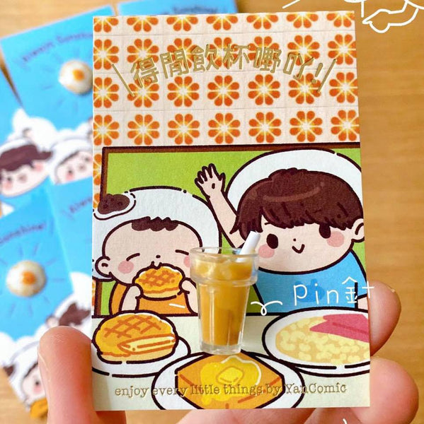 【小禮物之選】 各式港式飲品.pin/襟針 (預訂)