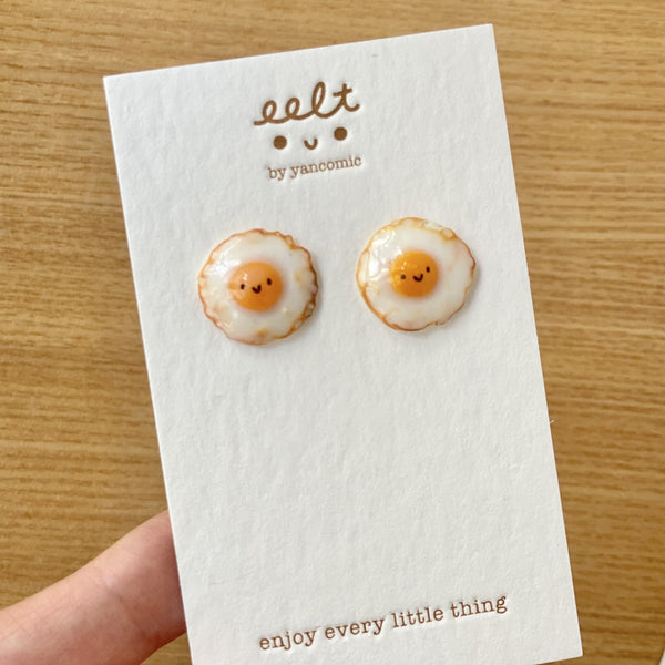 【西式早餐系列】 快樂的微笑煎蛋．耳環(⚠️可接受預訂⚠️)