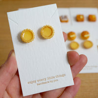 【香港茶餐廳系列】蛋撻．耳環(現貨) Egg tart earrings