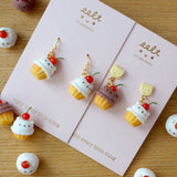 【cupcake系列】小熊杯子蛋糕．耳環(現貨) Cute bear cupcake earrings